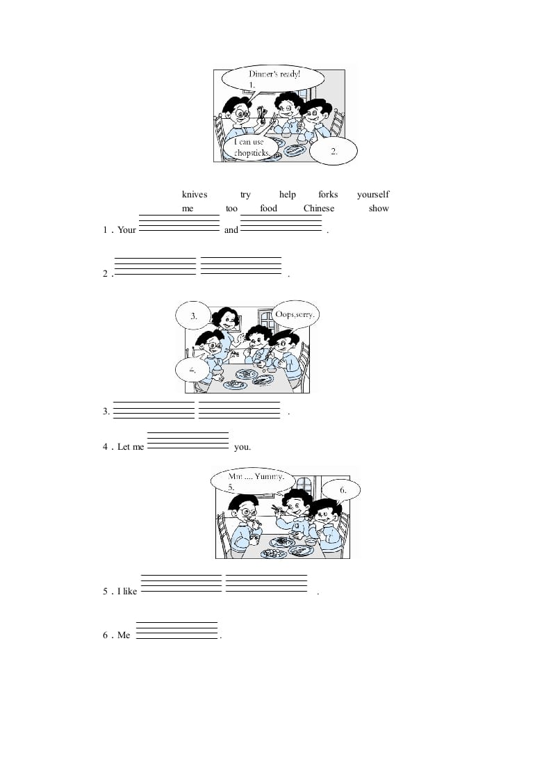 图片[2]-五年级英语上册Unit3WhatwouldyoulikePartB练习及答案(2)（人教版PEP）-启智优学网