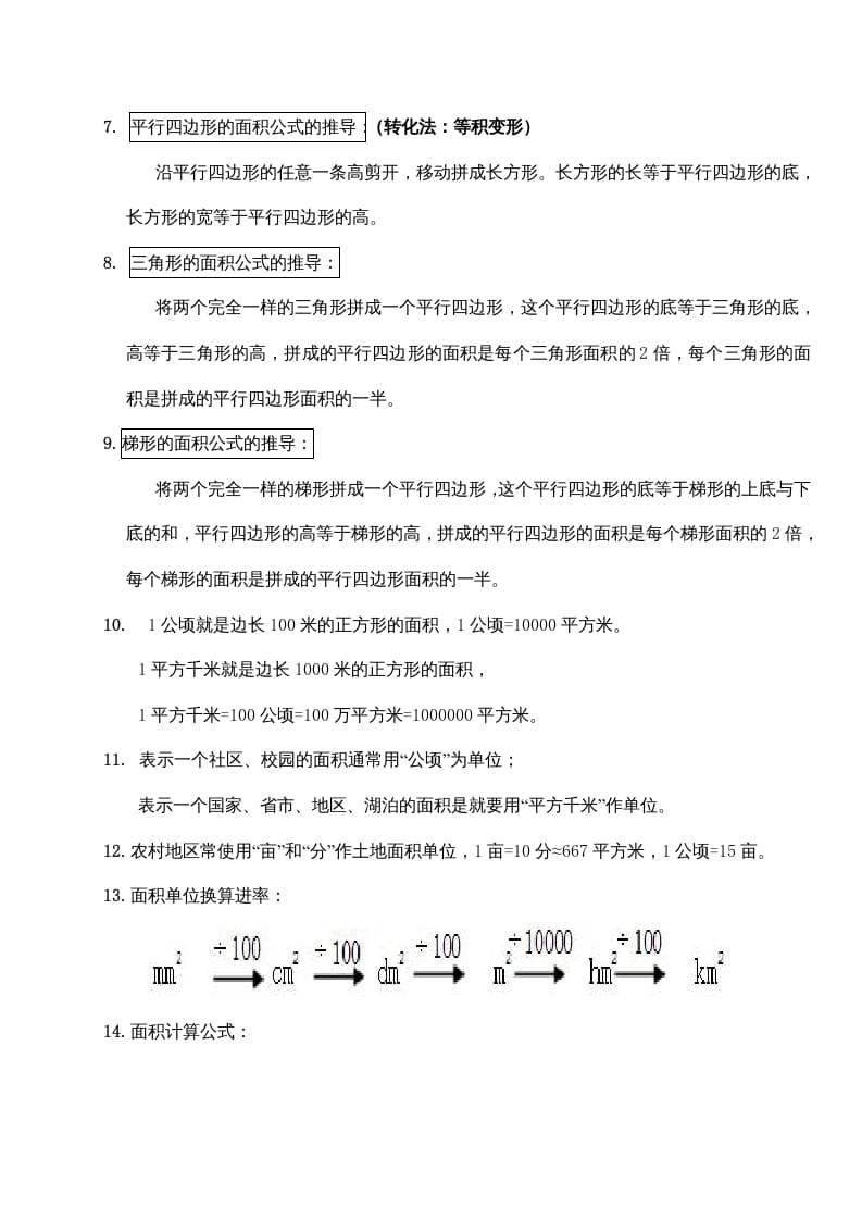 图片[2]-五年级数学上册第二单元多边形的面积（苏教版）-启智优学网