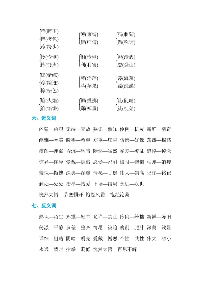 图片[2]-六年级语文上册第八单元单元知识小结（部编版）-启智优学网