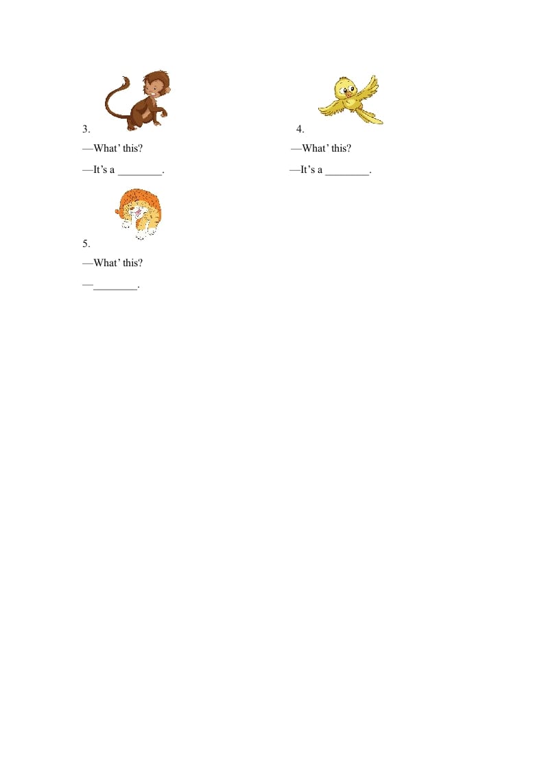 图片[2]-一年级英语上册Unit3_Lesson2课时训练（人教一起点）-启智优学网