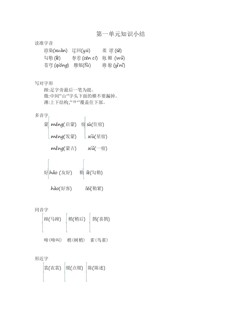 六年级语文上册知识要点（部编版）-启智优学网