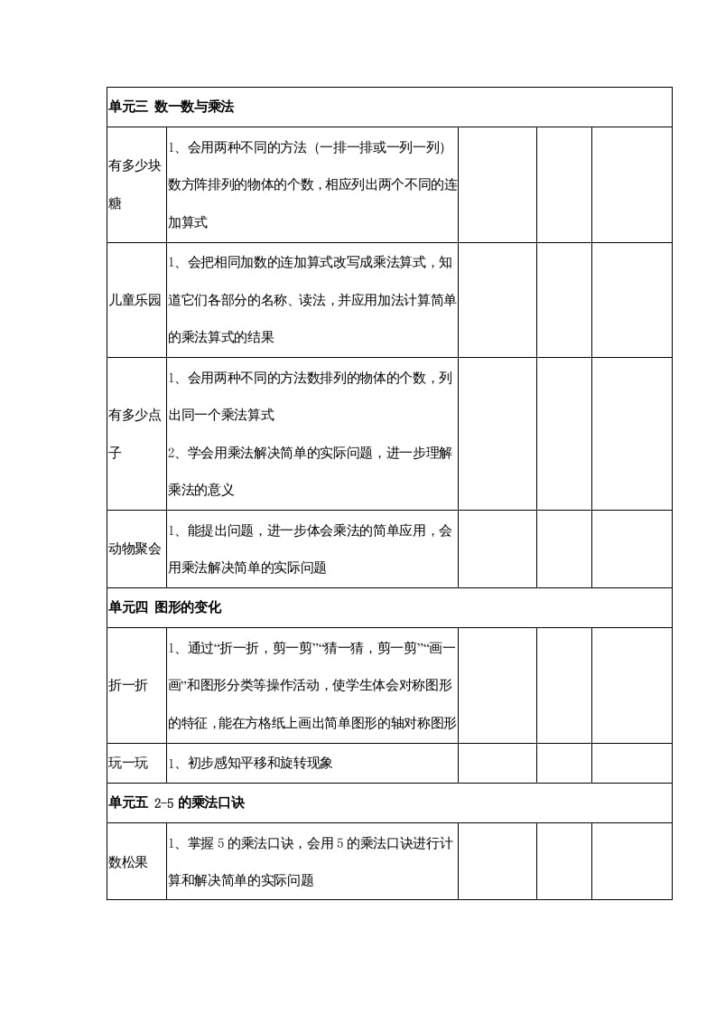 图片[2]-二年级数学上册知识点总结（北师大版）-启智优学网