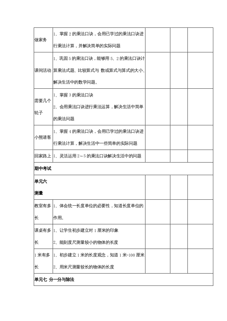 图片[3]-二年级数学上册知识点总结（北师大版）-启智优学网