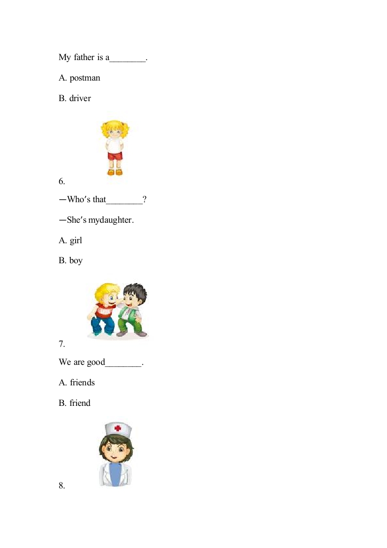 图片[2]-四年级英语上册Lesson6课时达标（精通版四上）（人教版一起点）-启智优学网