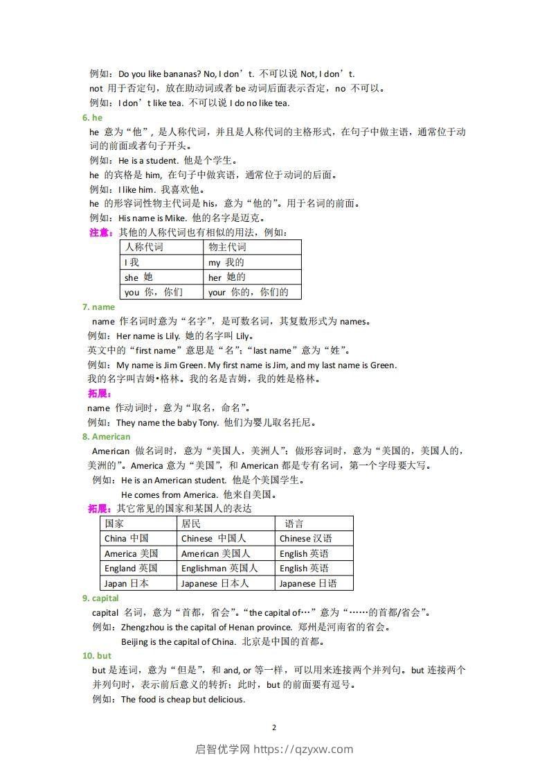 图片[2]-外研版英语七年级上册知识点汇总-启智优学网