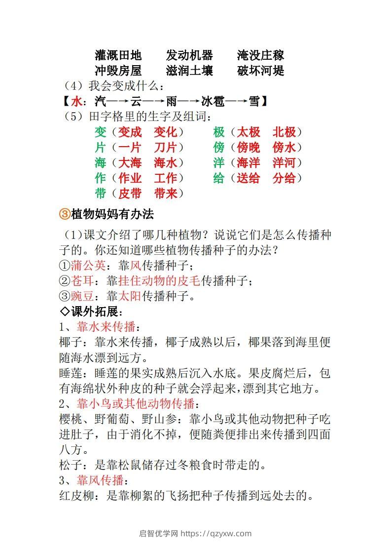 图片[2]-二年级上册语文全册每课重点知识点汇总()-启智优学网